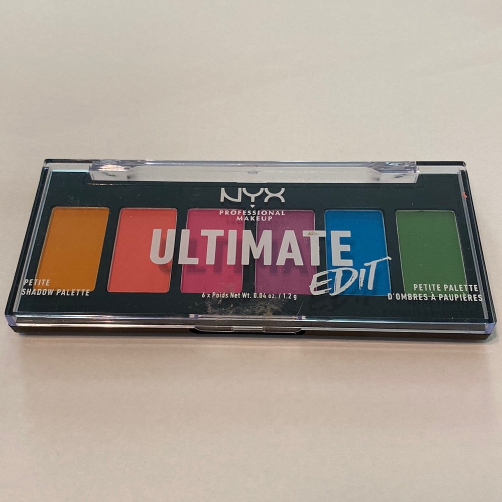NYX Professional Makeup Ultimate Edit Bright Eyeshadow Palette with 6 Shades